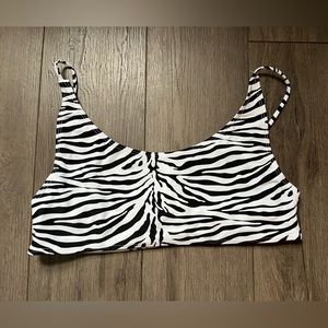 Fashion Nova Zebra Bikini Top - size XL